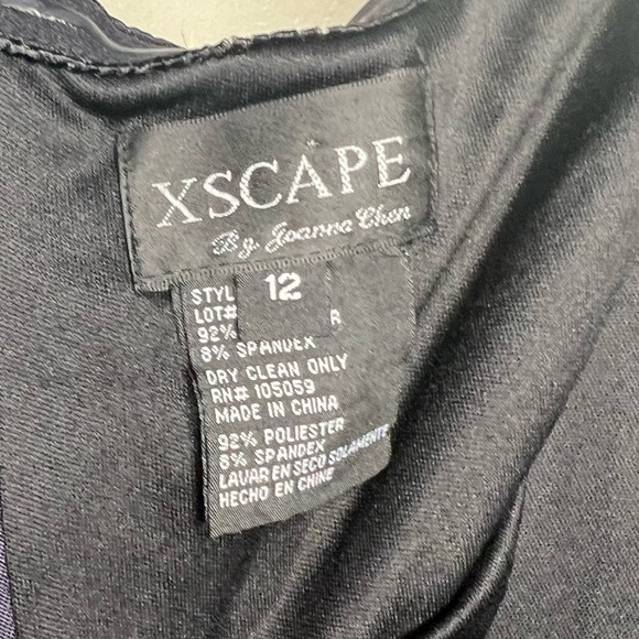 Xscape by Joanna Chen Strapless Purple Black Ombre Style X9686 Size 12 - Picture 7 of 9
